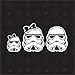 speedwerk-motorwear Star Wars Family with 1 Girl - Sticker, Aufkleber, Autoaufkleber, Familienaufkleber, Familie, Auto