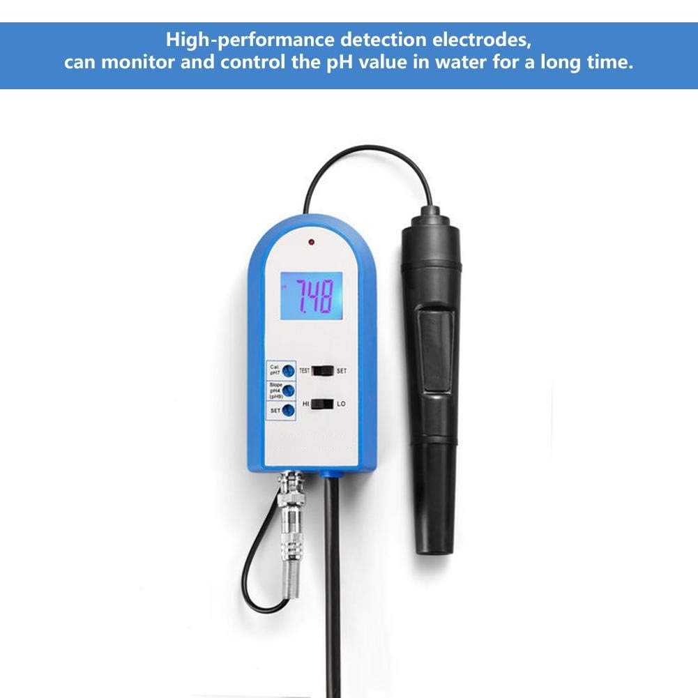 Miernik PH, cyfrowy kontroler PH online Monitorowanie jakości wody Detektor Tester 0-14PH do basenu akwariowego Tester PH wody pitnej (220 V ue)