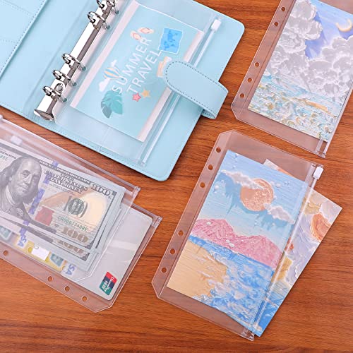 Antner 12Pcss A6 Binder Pockets Bundle | A6 Pu Leather Notebook Binder (White) #TOP2