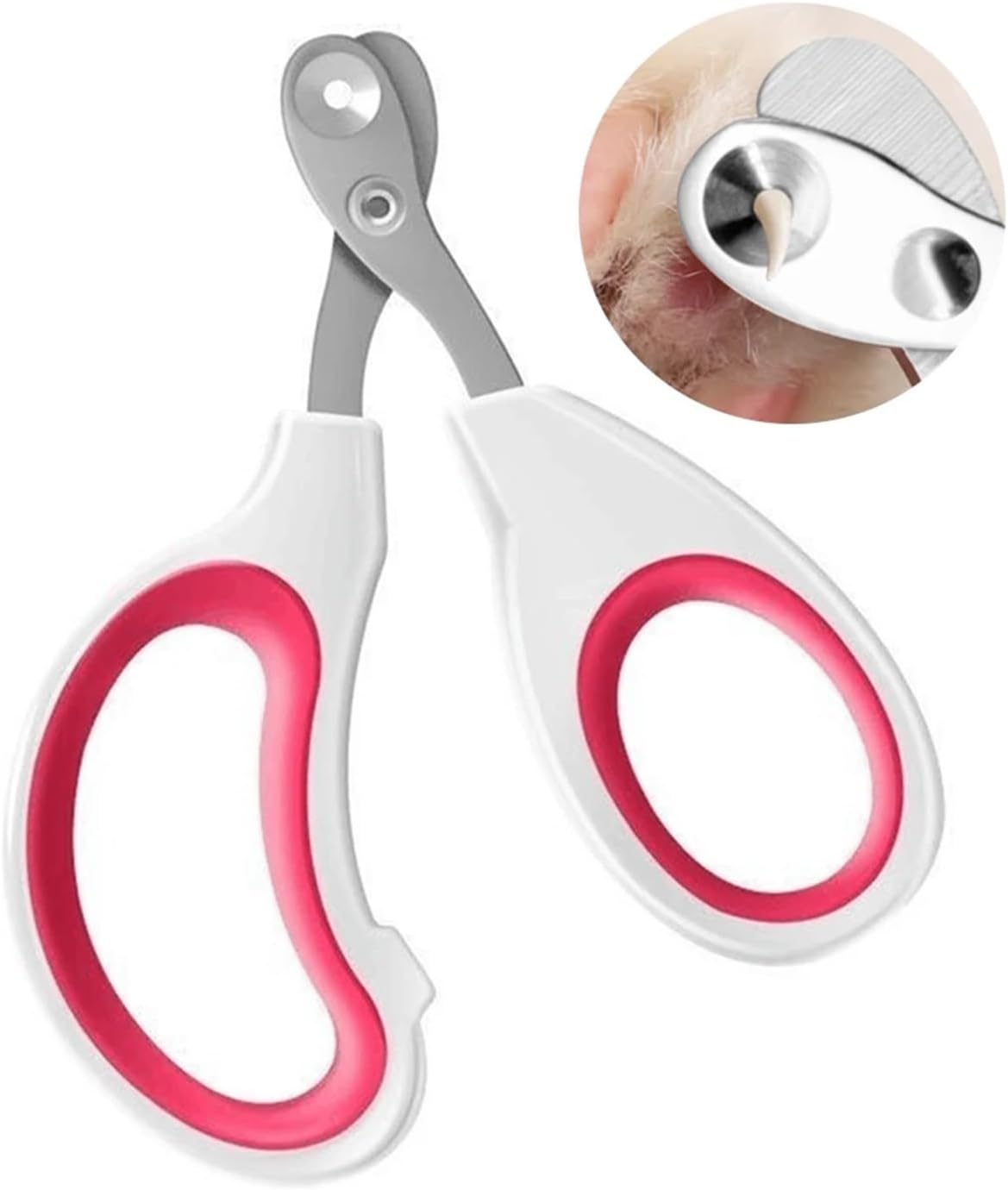 Stainless Steel Nail Clippers for Cat Dog Professional Pet Nail Cutters Scissors Kitten Puppy Claw Trimmer Pet Grooming Supplies(Red Single Hole)