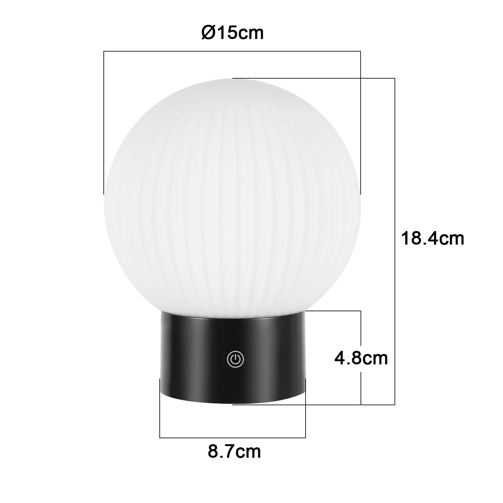 Lámpara de Mesa LED Inalámbrica, Lámpara de Noche con Batería - Color Blanco