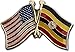 AES Wholesale Pack of 6 USA American & Uganda Country Flag Bike Hat Cap lapel Pin
