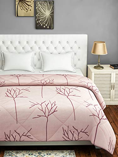 Image of Swayam Double Size AC Comforter | 254 cm X 228 cm | Pink, 150 GSM | Comes with Health Layer : Prevents oozing Out of Fibre