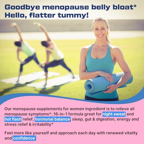Menopause Supplements for Women Gummies, 16-in-1 Probiotic, Black Cohosh & Ashwagandha for Menopause Relief, Hot Flashes, Hormone Harmony, Mood Swings, Belly Burner* & Gut, Sugar-Free - 60 Gummies - Image 6