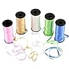 Naler Geschenklint polyband in 5 kleuren ringelband decoratief lint voor ballonsluitingen geschenkverpakking knutselen…