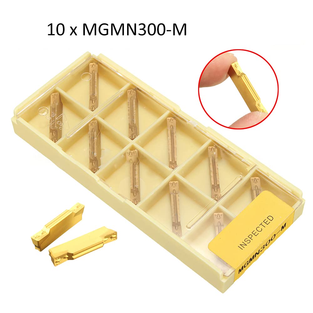MGMN300-M Lot de 10 inserts de rainurage en carbure CNC pour le traitement de l'acier inoxydable
