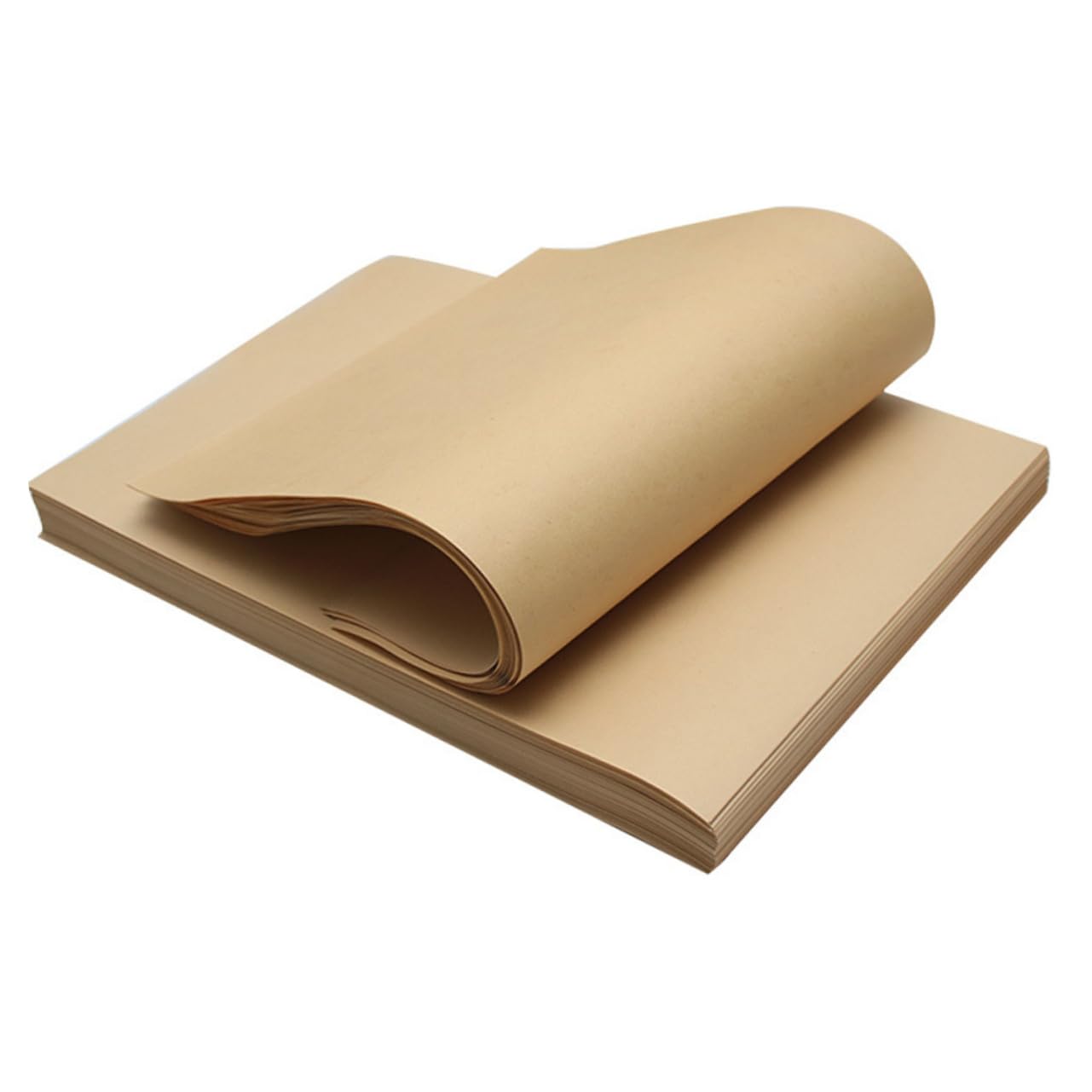 Papel para Envolver Alimentos de Pulpa de Madera 300 Hojas | Color Caqui, Resistente Grasa Desgarro, Contacto Directo Comida sin Olor Desagradable