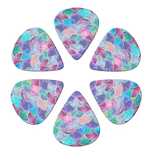 Lot de 6 médiators aquarelle imprimés écailles de poisson pour guitare acoustique et guitare électrique - Les Beatles, Paul McCartney, John Lennon, RIngo Starr, George Harrison Lot de 6 médiators aquarelle imprimés écailles de poisson pour guitare acoustique et guitare électrique – Image 5