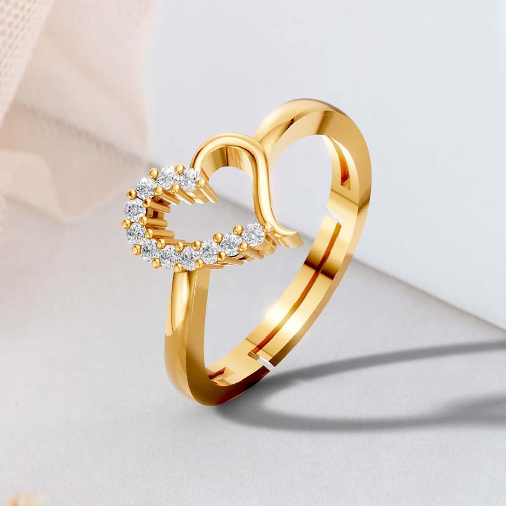 Miss Highness Bague en argent sterling 925 pour femme | Bague en forme de cœur réglable | Bijoux en argent pur certifié | Bagues de bureau | Cadeau pour femme, petite amie, anniversaire de mariage et