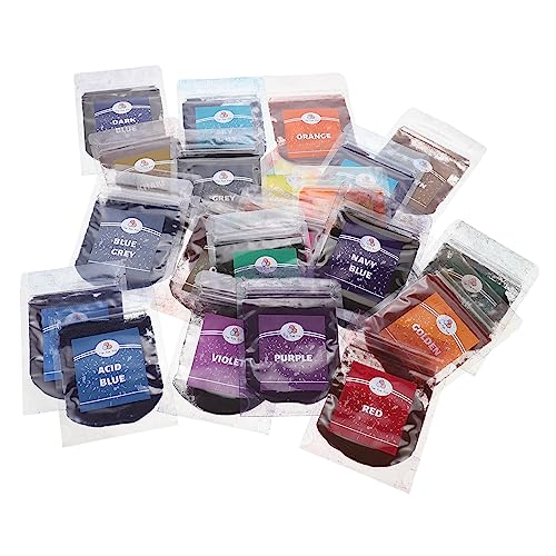 Gadpiparty 24 conjunto de polvos teñidos anudados Kit de teñido teñir kits de poderes de tinte bolsas herramientas de teñido hecho a mano pigmento para decorar ropa Polvo de tinte sintético