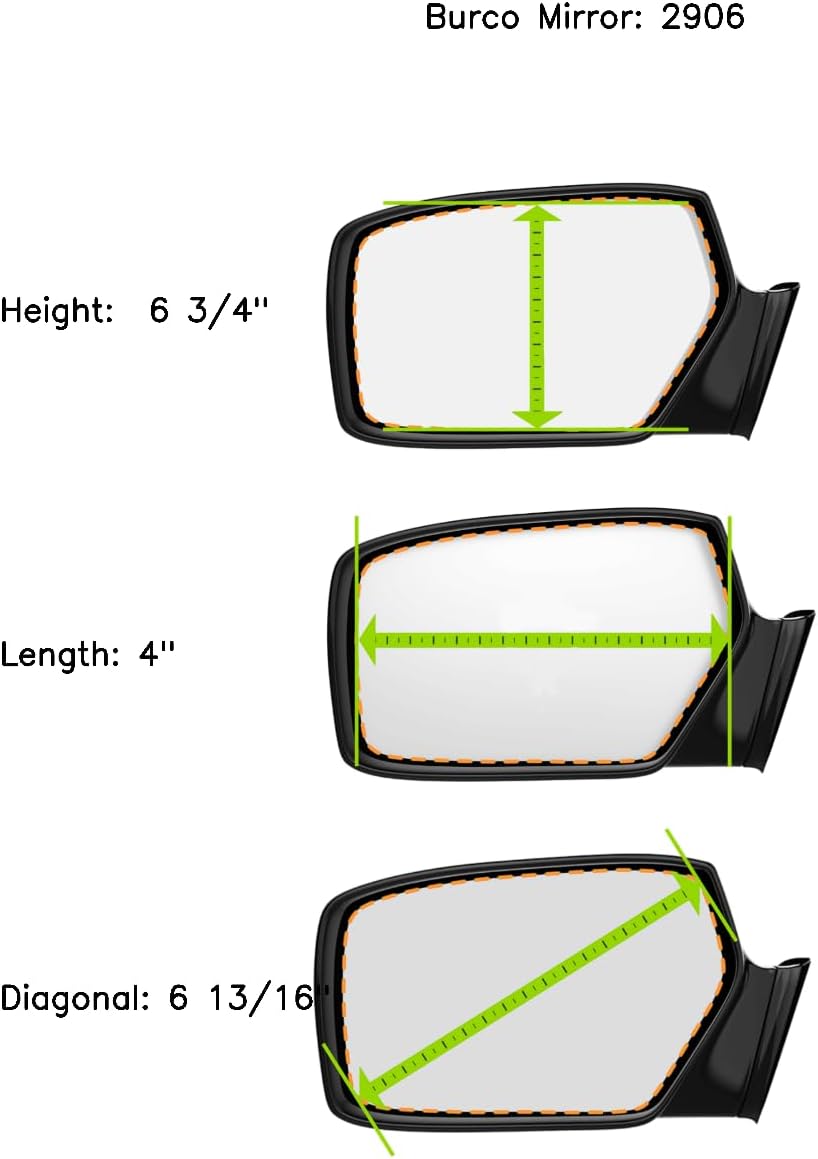 Fits 01-03 Prius Left Driver Mirror Glass Replacement Lens w/Adhesive USA