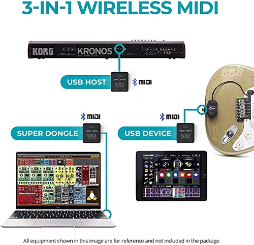 CME WIDI Uhost - Draadloze USB MIDI-interface Bluetooth 5 - Ultra Low Latency 3-in-1 Bluetooth MIDI-interface voor USB… - Image 5