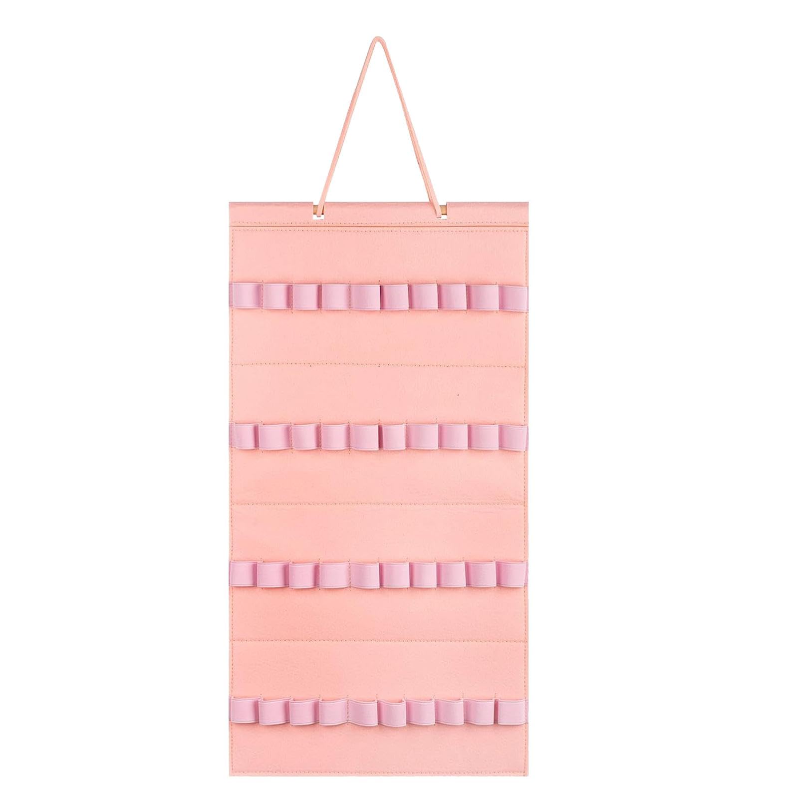 Organizer per fermagli per capelli Archetto per capelli Portaoggetti Portaoggetti per appendere a parete in feltro per fermagli per capelli Legami per capelli Gioielli(Rosa