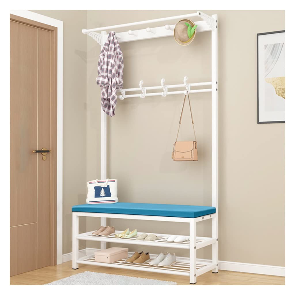 Garment Rail Exquisite Clothes Rail Rack Entryway Bench With Coat Rack Shoe Rack Storage Shelf Organizer Industrial With