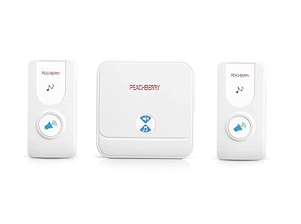 PEACHBERRY Long Range Wireless Remote Door Bell Operating Range Upto 25 Meter in Open Air 1 Calling Bell and 2 Transmitter, Wireless Door Chime for Use Remote Bell/Office Bell/Household Bell