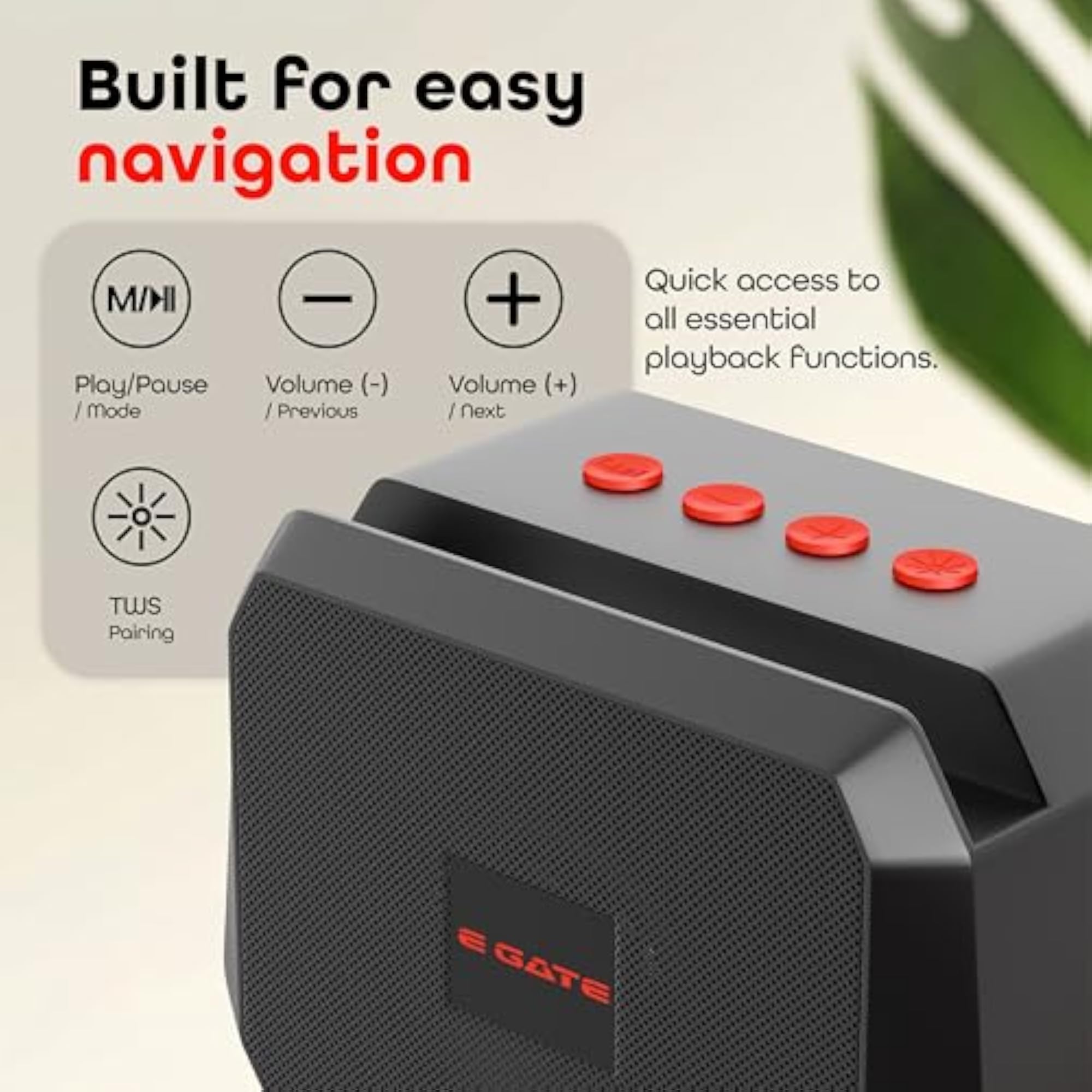 Atom S24 Bluetooth Wireless Speaker with Phone Stand