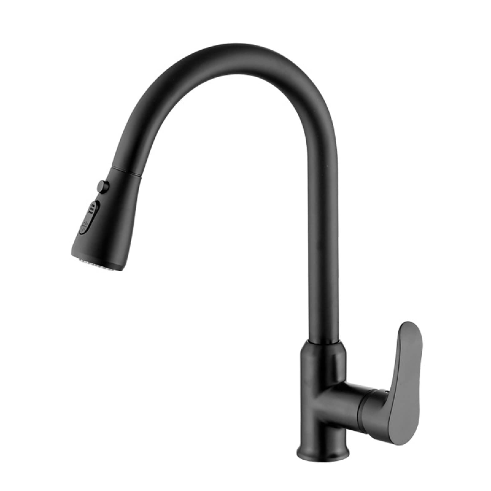 Robinet de cuisine rotatif 360 mitigeur évier noir avec douchette