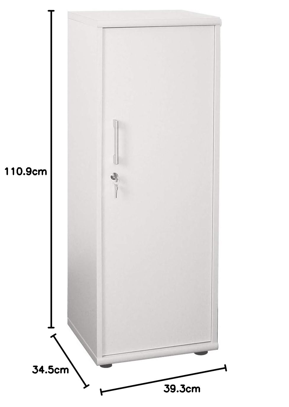 Möbelpartner Aktenschrank Milo weiß, 143714