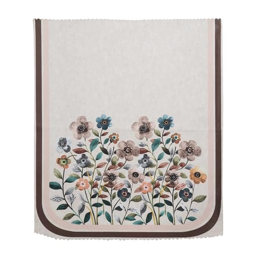 Image of Velvet 3 Seater Sofa Cover with 6 Seat and Back Covers - Floral Design - Washable Fabric - Stylish Sofa Cover for Modern Living Room (Beige, 3 Seater Without Arm Cover)