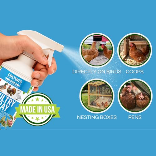 Image of Colton's Naturals Poultry Spray 32 oz - for Chickens - Helps with Mites, Lice, Fleas & Scaly Leg - Safe for Coops, Birds & Backyard Poultry