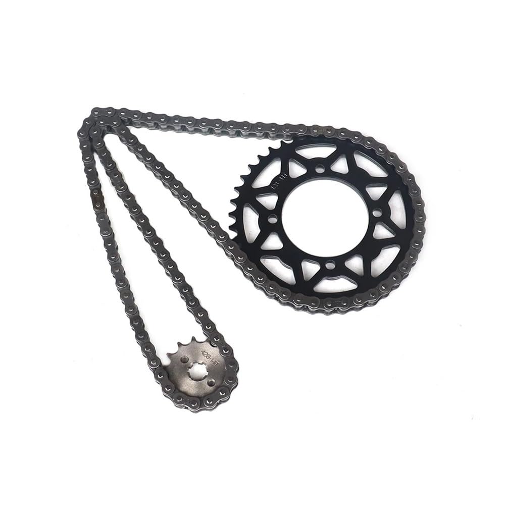 strony 17MM 14T 15T 16T 17T zębatka przednia zębatka + 76mm 41T 428 zębatka tylna + 428 106 ogniw łańcucha pasuje do quad atv Dirt PIT PRO rower ATV(106 Chain Links)
