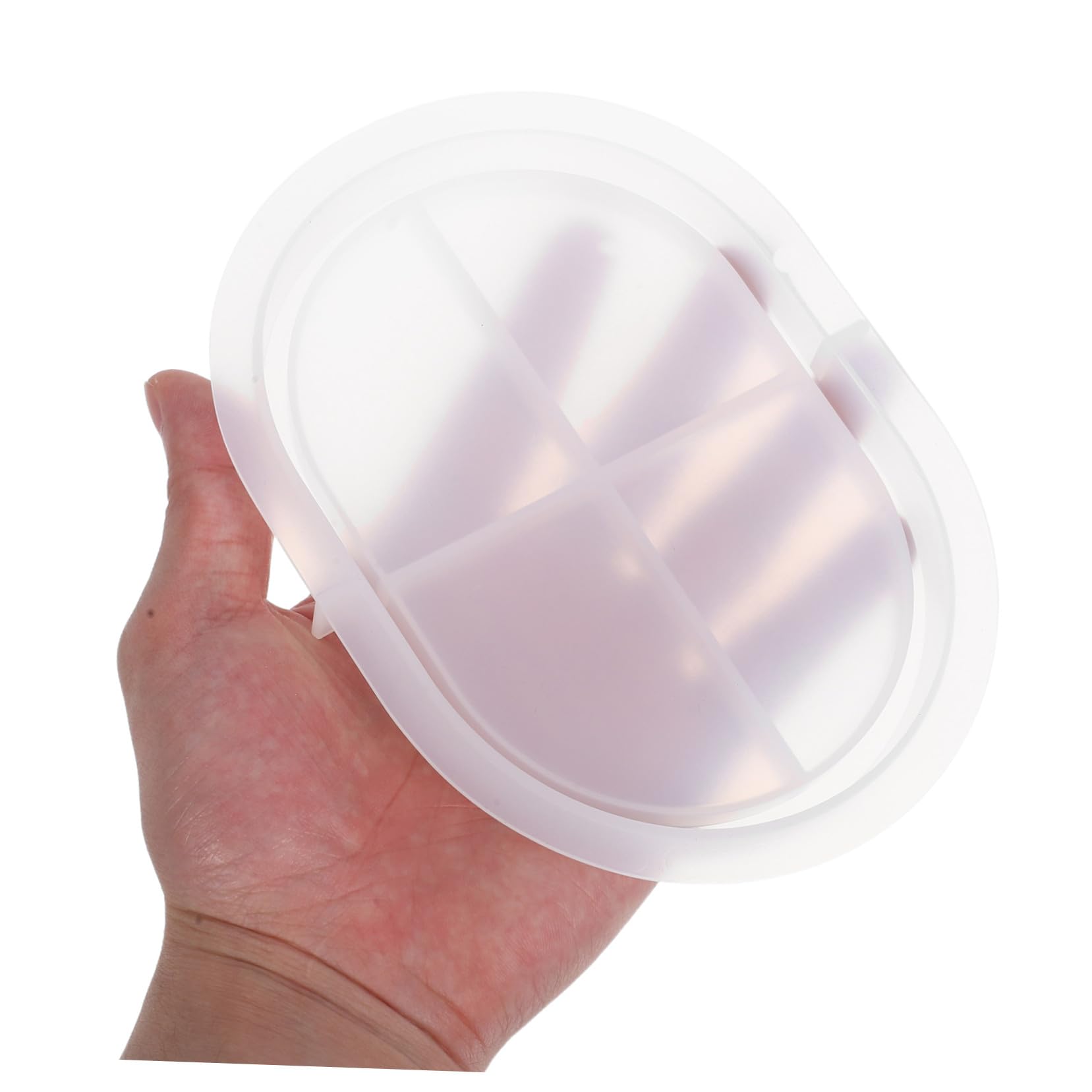 TEHAUX 5 Pezzi Stampi in Silicone Ovali per Resina Epoxy Vassoio Gioielli e Portaoggetti Flessibile e Riutilizzabile Adatto Artigianato Fai da Te e Creazioni Uniche