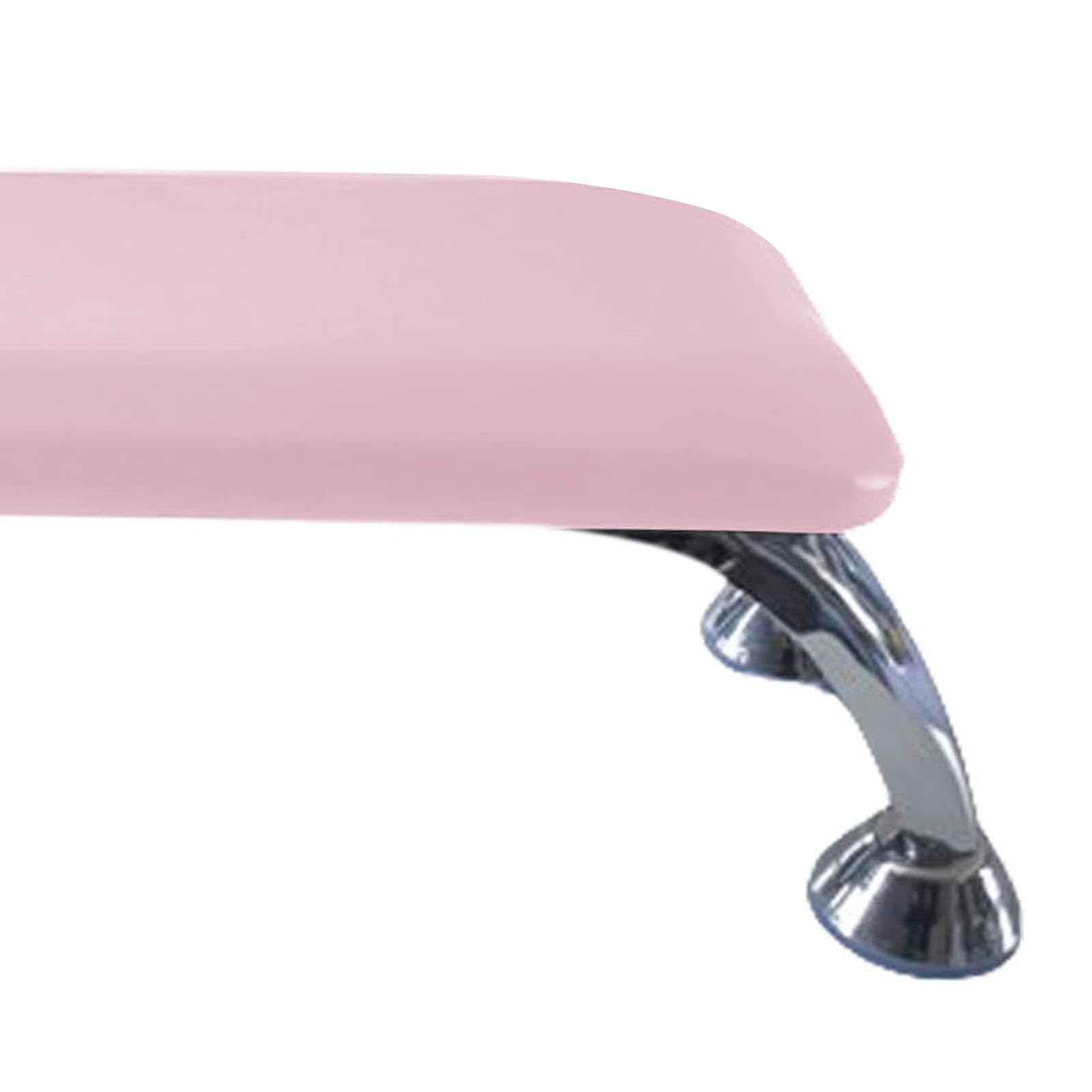Oshhni Repose-ongles de Manucure, Repose-bras pour Ongles, Professionnel, Coussin de Main, Cuir PU, Repose-main pour Ongles, pour Technicien D'ongles, Indisp, Rose et argent
