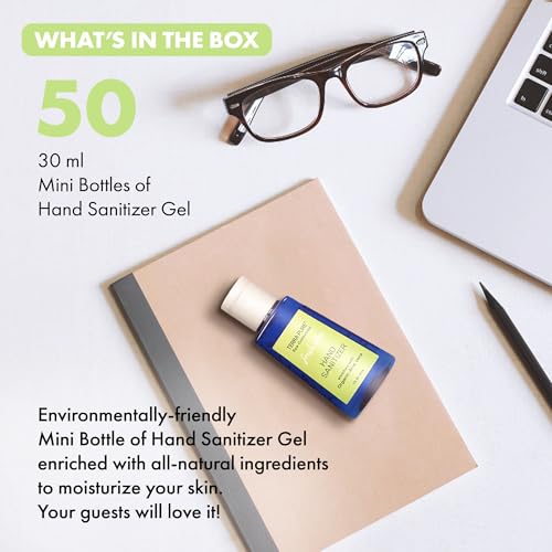 Terra Pure Hotel Hand Sanitizer Gel | Mini Hand Sanitizer Bulk | Alcohol-Free with Organic Aloe Vera | 1oz Bottles | Case of 50 - Image 4