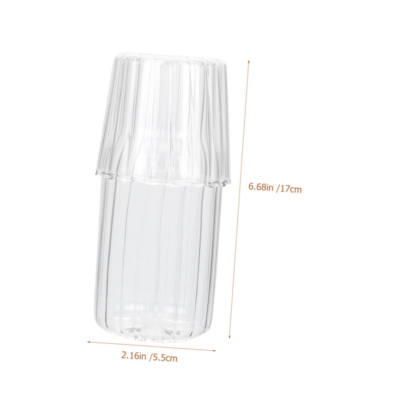 Garneck 1 Set Cold Water Bottle for One Person Water Carafe Bedside Water Drink Pitcher Bottle Convenient Water Jug Clear Kettle Water Pitcher with Lid Bedside Night Glass