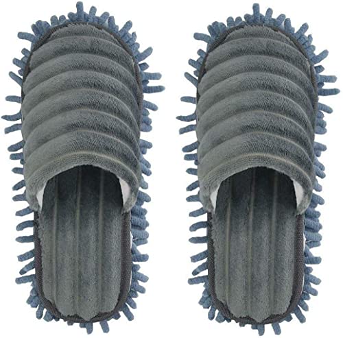 Putz-Hausschuhe mit Reinigender Abnehmbare Hausschuhe Mikrofaser-Sohle Bodenreinigung Slippers Staubtuch Hausschuhe Mop-Schuhe Putzschuhe (Large,Grey) Putz-Hausschuhe mit Reinigender Abnehmbare Hausschuhe Mikrofaser-Sohle Bodenreinigung Slippers Staubtuch Hausschuhe Mop-Schuhe Putzschuhe (Large,Grey)