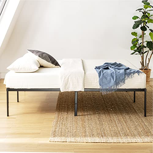 Image of Best Price Mattress 16 Inch Metal Platform Bed Frame, Heavy Duty Steel Slats, Black, Full (SPSC-16BK-F)