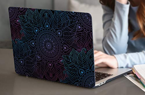 Dongke For New Macbook Air 13 Inch Case 2021 2020 2019 2018 Release A2337 M1 A2179 A1932, Frosted Matte Hard Shell Cover For Macbook Air 13" With Retina Display & Touch Id - Gradient Mandala #TOP6