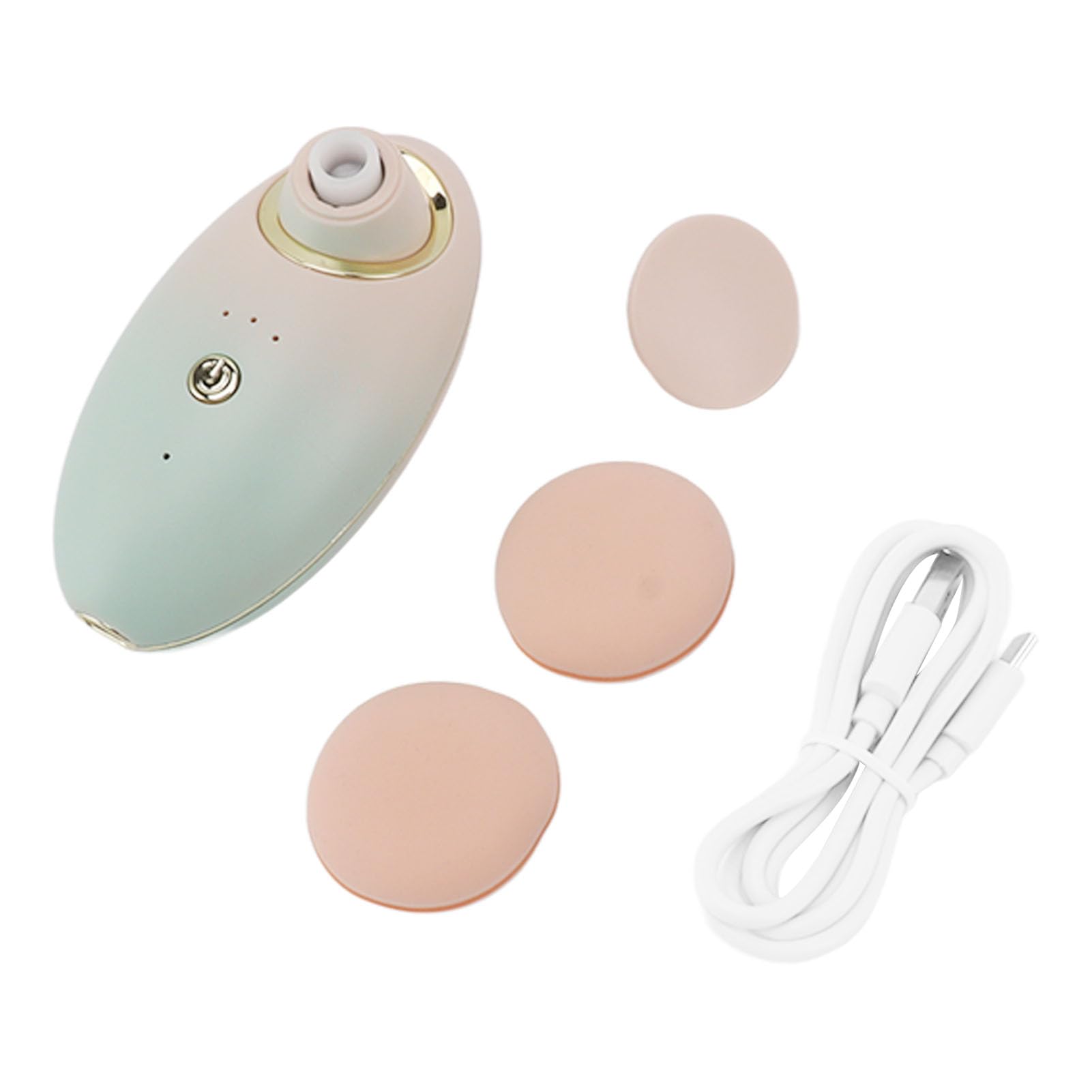 Qcwwy Aplicador de Maquillaje Eléctrico con 2 Cabezales de Esponja, 3 Velocidades, Material de Fibra Suave, Tipo de Piel, Ideal para Base y Rubor