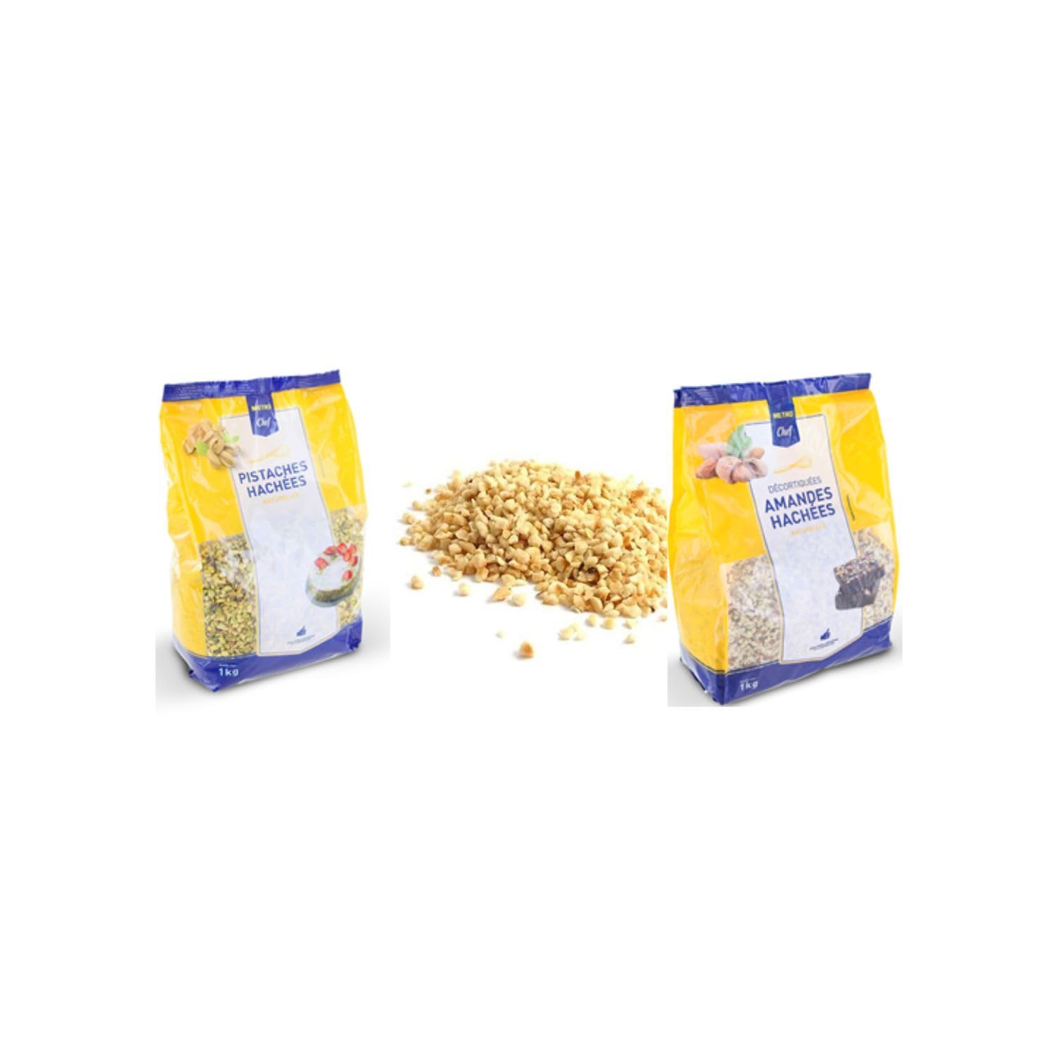 METRO Chef hachés : Pistache - noisette - amande (1kg x3)