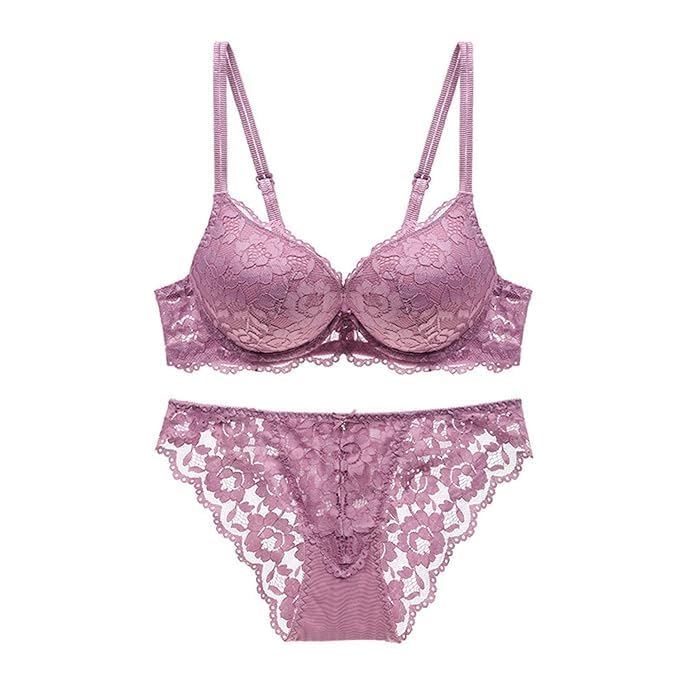 WESTONWINGS Bridal & Honeymoon Lace Lingerie Set – Women’s Underwired Push-Up Padded Bra Panty Combo (Bikini Set)-image-24