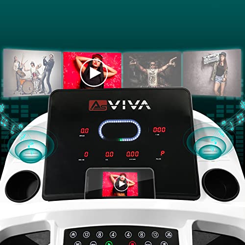 Laufband AsVIVA T20 Cardio Pro Runner | Hochwertiges Laufband mit integriertem Lautsprecher | Steigung bis 15% | 8-Zonen… – Bild 5