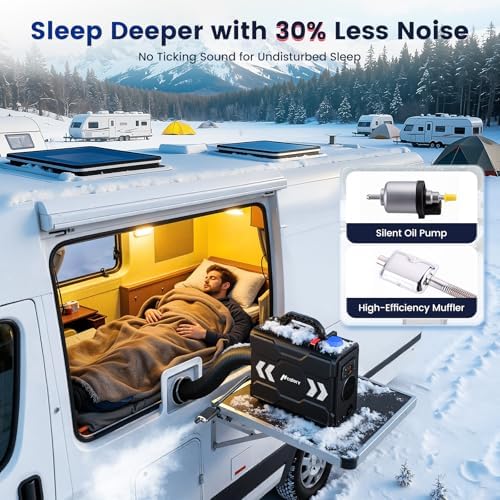 8KW Diesel Heater, All in One 6L Toolbox 2S Portable Parking Diesel Air Heater 110/12/24V with App Control, Automatic Start and Stop, Altitude Mode Functions for RV Garage Camper Fishing 2025 Upgraded — view 2