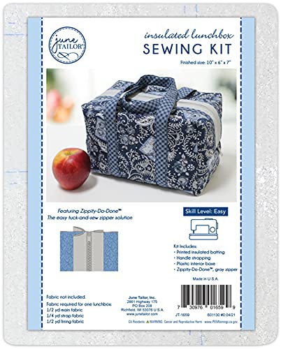 June Tailor JT-1659 KIT GRAY Lunchbox-Set, Grauer Zippity-do-done(tm) Cover