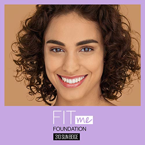 Maybelline New York Fit Me Dewy + Smooth Spf 18 Liquid Foundation Makeup, Sun Beige, 1 Count #TOP4