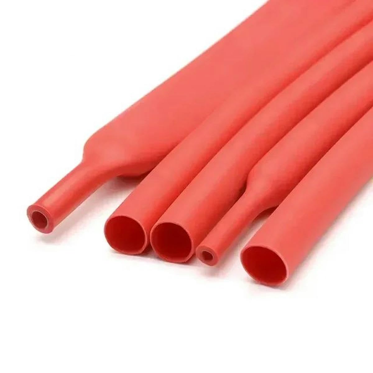 Gaine thermorétractable 3:1 avec colle Gaine thermorétractable en polyoléfine Assortiment de gaines de câble-Rouge-6,4 mm-100 m
