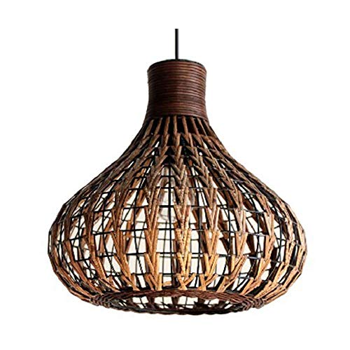Luminaire en rotin suspendu pour réchauffer un salon moderne