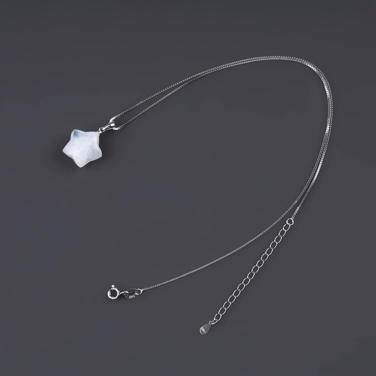 COAI 925 Sterling Silver Love Heart Moonstone Crystal Pendant Necklace - Image 5