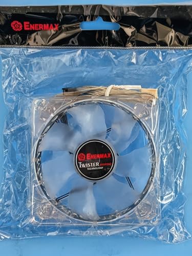 Enermax Twister XUCEV9N Ventilateur de boîtier PC 92 mm LED bleue 1500 tr/min Cadre transparent Connecteur 3 broches