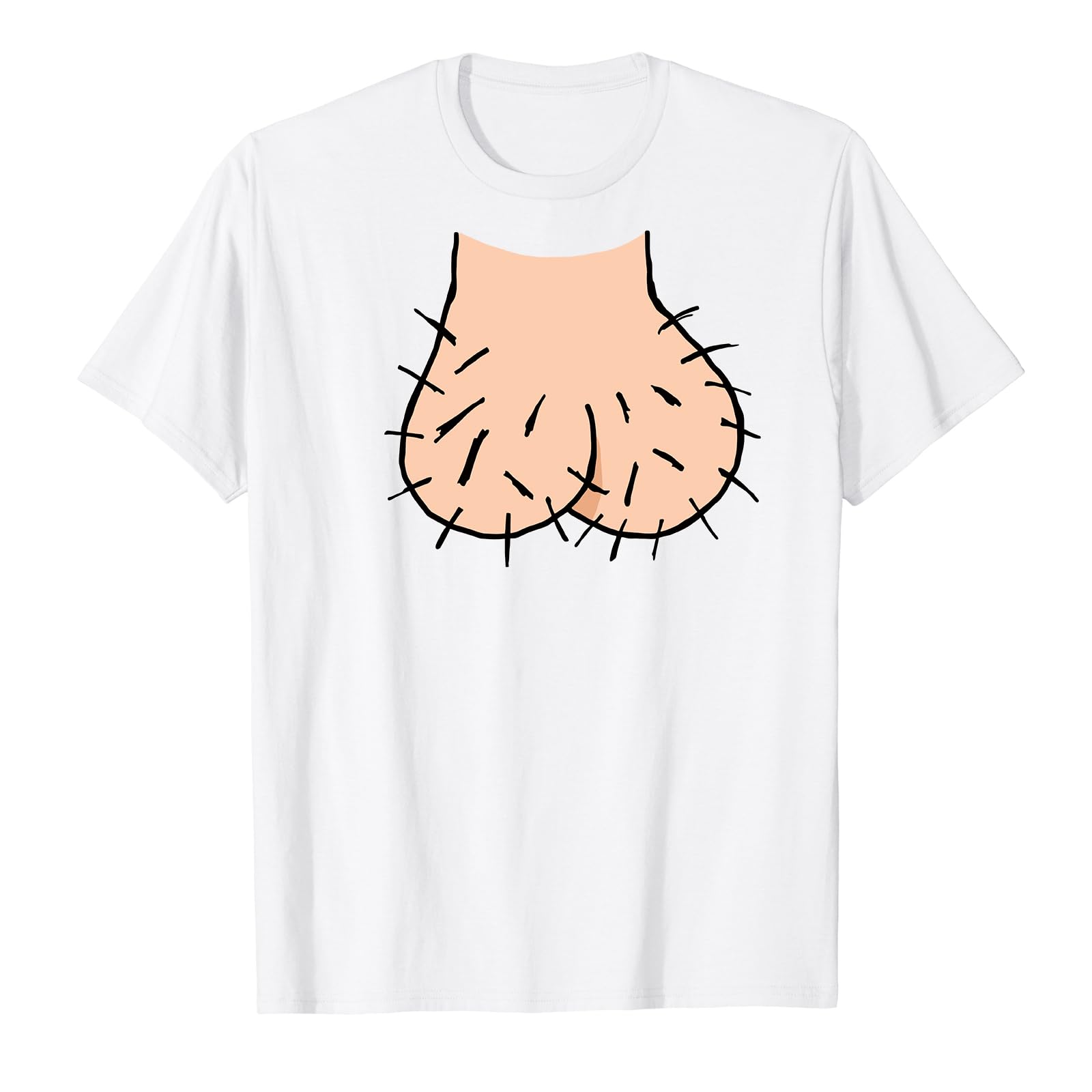 Hairy Butt Cartoon Graphic Printed T-Shirt for Men and Women, Unisex Casual Half Sleeve Tee-picture-35