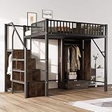 Solution complète peu encombrante pour tous les jours : ce lit mezzanine combine l'espace de couchage, l'armoire, les tiroirs et les étagères dans un design compact et exploite de manière optimale l'espace existant. Disponible en 90 x 200 cm et 140 x 200 cm, il est idéal pour les adolescents, les étudiants ou les adultes. Le cadre en métal robuste assure un maintien fiable et une utilisation durable.