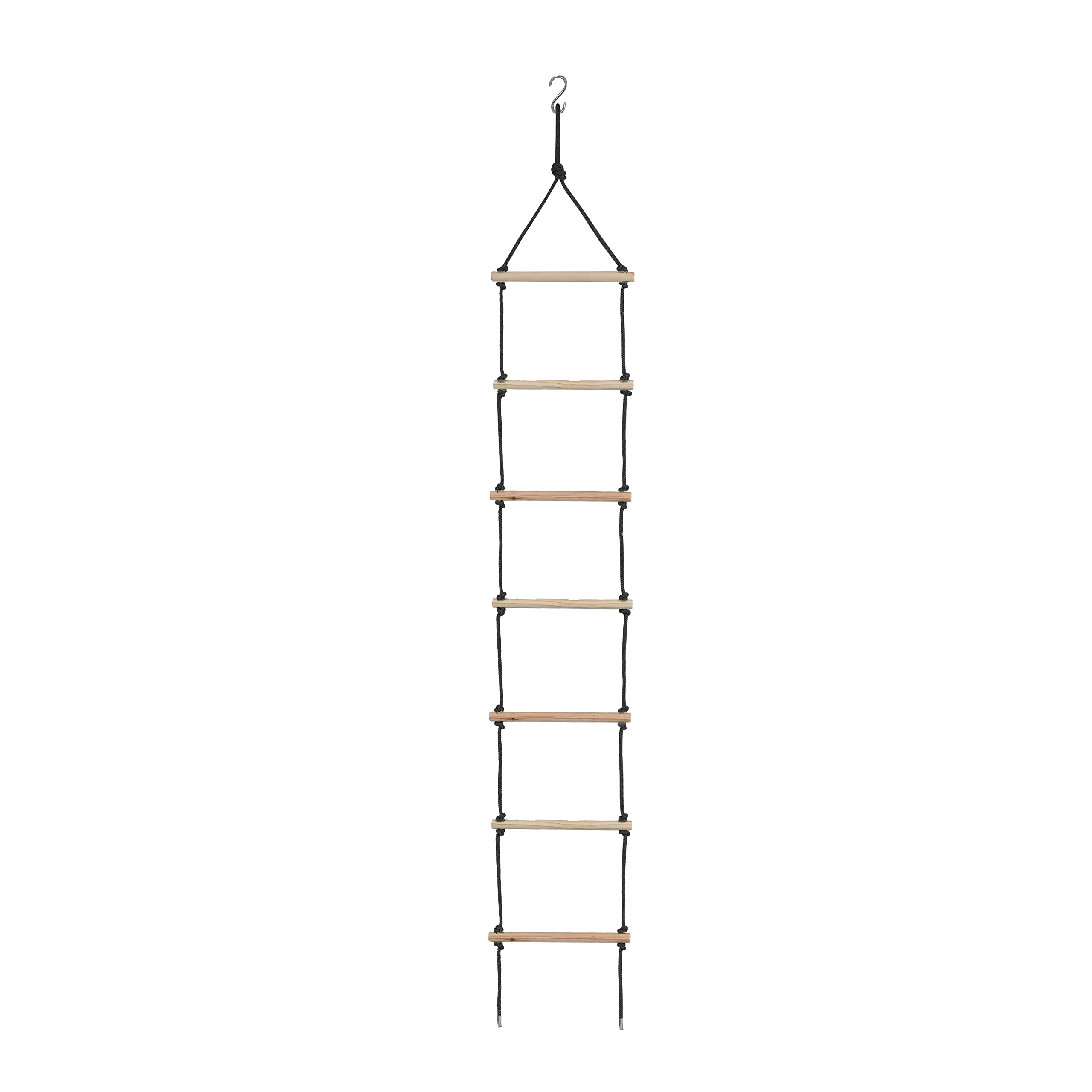 LENDZEE Rope Ladder For Kids|Climbing Ladder For Kids|Wooden Ladder For Kids For Physical Activity|Indoor Outdoor Games For Kids (Black),1 Count (B0C8NMJHRP) Amazon Price History, Amazon Price Tracker