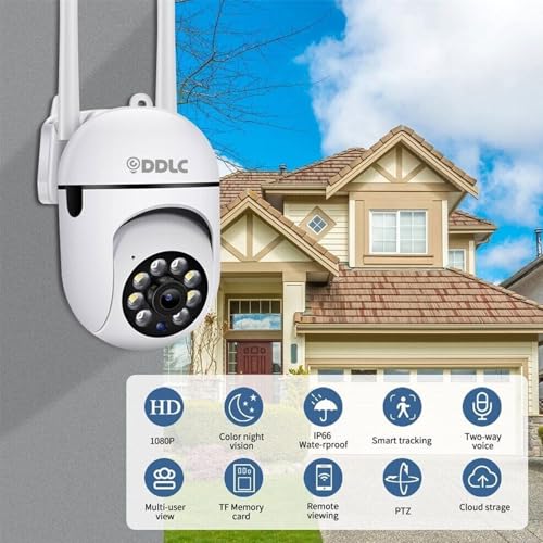 Image of DDLC 4MP WiFi Mini PTZ Home Security Camera | Full HD | Color Night Vision | Motion Detection | Two-Way Audio | Wireless CCTV Camera for Home Outdoor with Mobile App V380 Pro (Mini ptz)