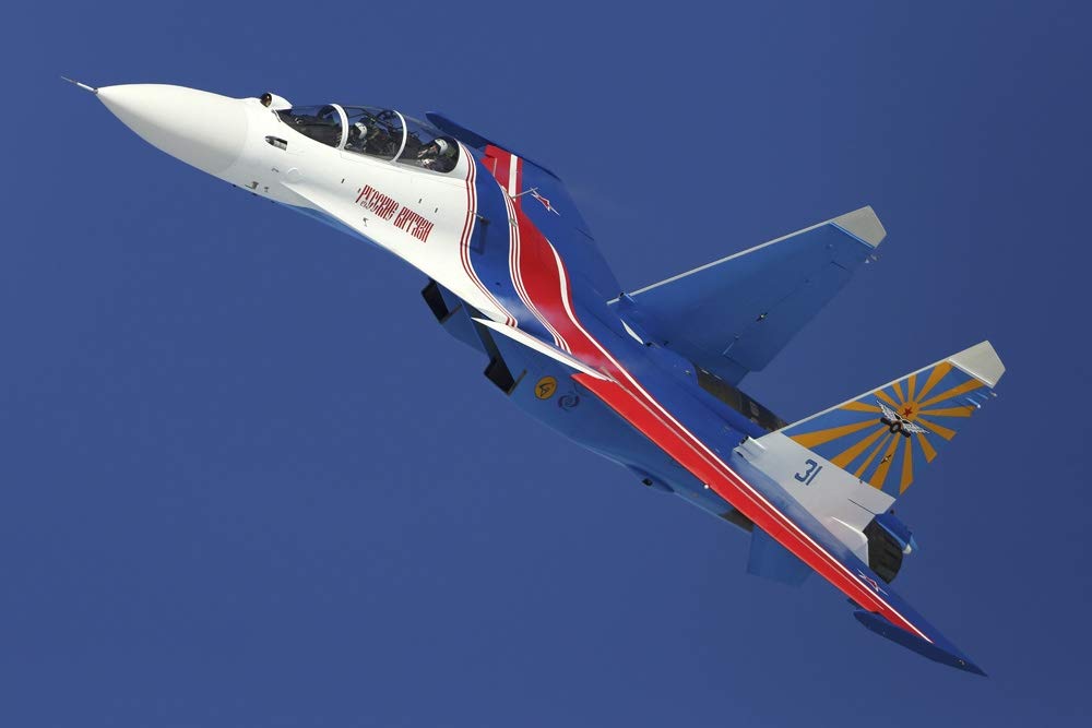 Su-30SM jet fighter of the Russian Knights aerobatic team. Poster Print by Artem Alexandrovich/Stocktrek Images (17 x 11)