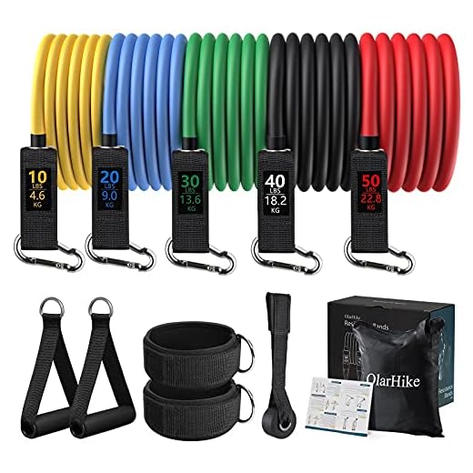 OlarHike Resistance Bands Set, Exercise Bands for Men & Women, Workout Bands with Handles for Working Out, Fitness