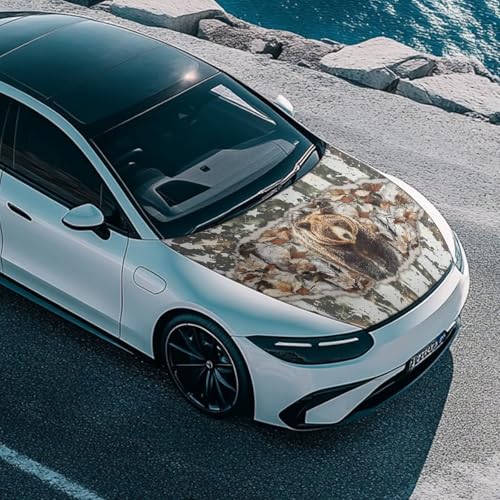 Image of Car Hood Cover, Auto Hood Wrap Blankets Stretchable Bear Automotive Exterior Accessories for Compact Sedans SUVs Trucks